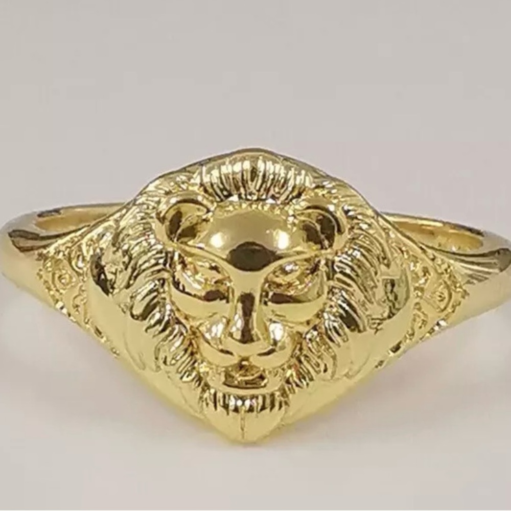 Pandora Game of Thrones Lannister Lion Gold-Plated Ring size 8